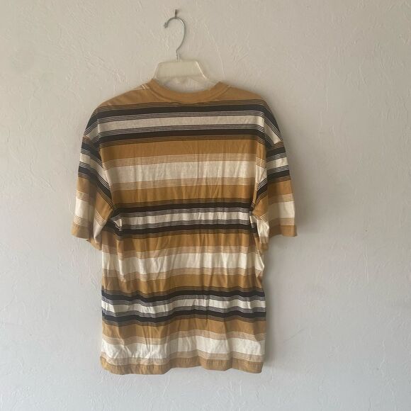 H&M yellow cream striped shirt sleeve t-shirt - Picture 1 of 7